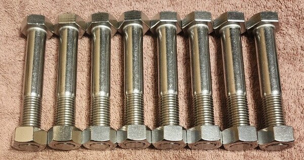 SUS304 ステンレス M16×100mm ボルト ナット 8本セット 未使用保管品
