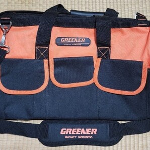 GREENER ツールバッグ 工具バッグ 道具入れ 幅44cm 1680Dオックスフォード 道具袋 工具収納 14ポケット 耐久性 防水性 手上げ 強化底