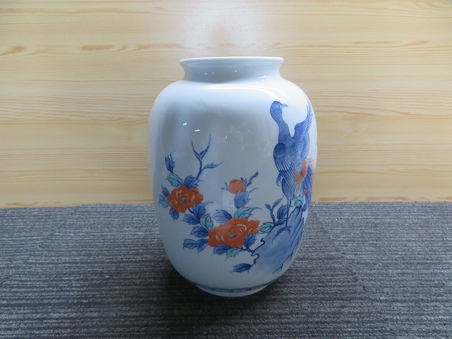 Amazon.co.jp: 青と白の花瓶 中国陶磁器花瓶 景徳鎮 磁器 小さな