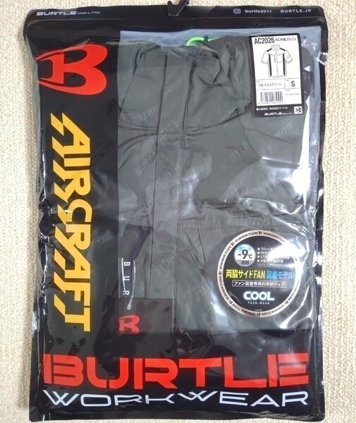 新品未使用 バートル 2024年モデル 空調服 半袖 エアークラフト BURTLE 作業服 ミルスグリーン