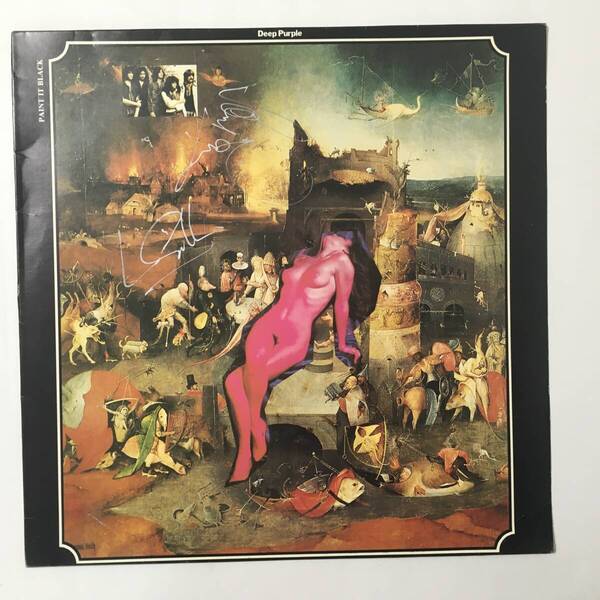 AUTOGRAPHED DEEP PURPLE PAINT IT BLACK IAN GILLAN IAN PAICEサイン付き LIVE IN STOCKHOLM 12/11/1970
