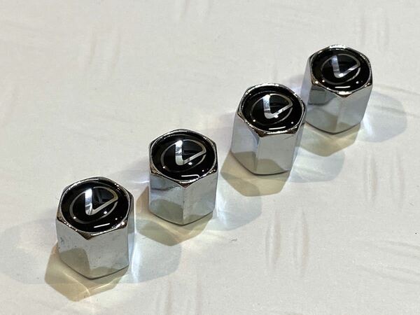 4 送料無料 シルバー メッキ 1台分 レクサス エアバルブ キャップ LEXUS LM GX IS GS GSF ES LC RC RCF UX RX LS LX GS NX CT VS ZK MM 銀