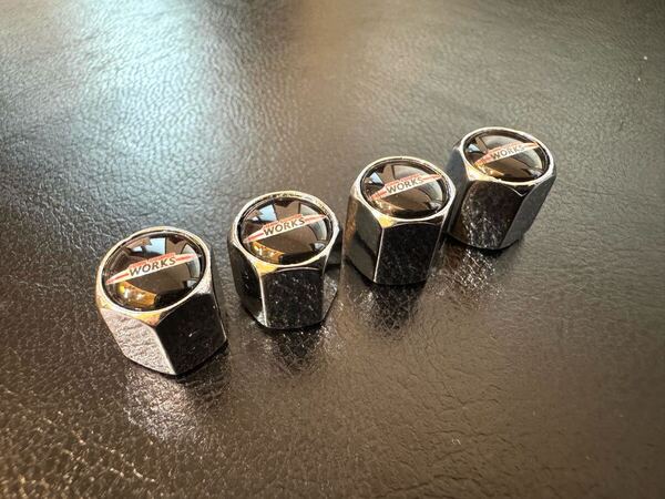 j 送料無料 高級良質 シルバー メッキ BMW MINI JCW エアバルブ R50 R52 R53 R55 R56 R57 R58 R59 R60 R61 F50 F54 F55 F56 F75 F60 銀