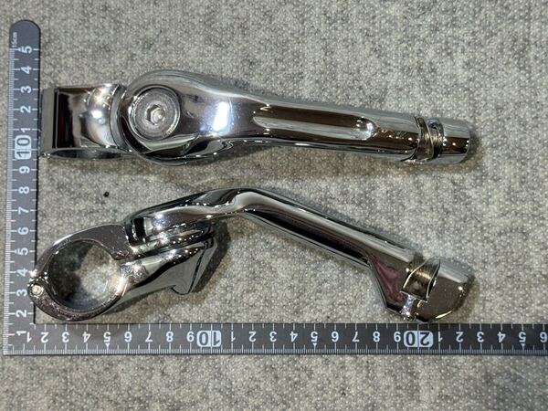 y 送料無料 新品 ロング クローム メッキ アジャスタブル ハイウェイ ペグ用 ロッド ツーリング ソフテイル ダイナ スポーツスター FLH FLS