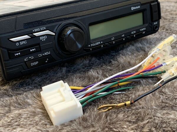 カーラジオ bluetooth クラリオン デッキ ハーネスおまけ 新車外し 12Vラジオ
