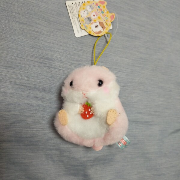 ころはむコロン チラくんといっしょ ももちゃん マスコット キーホルダー ぬいぐるみストラップ ぬいぐるみ ピンク