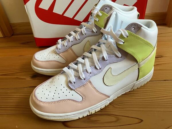 27.5cm ウィメンズ ナイキ ダンク ハイ カシミア【DD1869-108】US10.5 NIKE WMNS DUNK HIGHLEMON TWIST WHITE/CASHMERE-LEMON TWIST