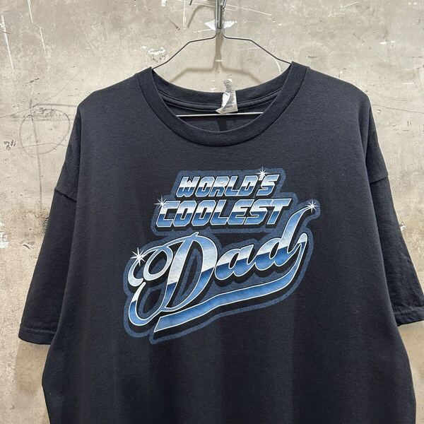 US古着 WORLD'S COOLEST DAD Tシャツ ブラック