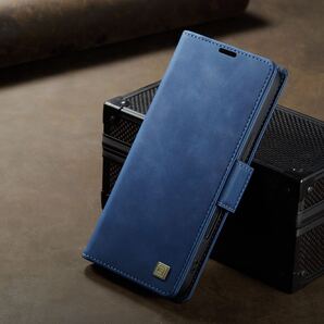 iPhone 15 レザーケース アイフォン15 ケース iPhone15 カバー 手帳型 カード収納 ブルー