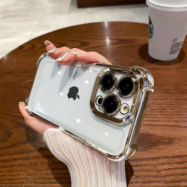 iPhone 16 pro max クリアケース アイフォン16 プロ マックス ケース iPhone 16 pro max カバー 透明 メッキ加工 耐衝撃 レンズ保護 G