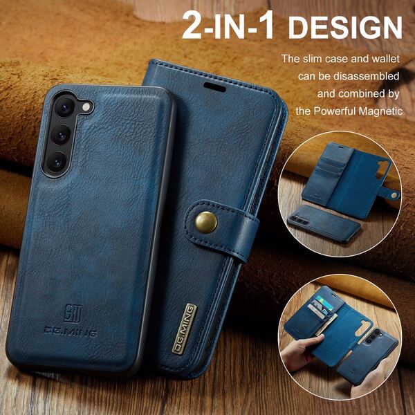 Galaxy S23 レザーケース ギャラクシー s23 ケース galaxy s23 カバー SC-51D SCG19 手帳型 カード収納 取り外し可能 M ブルー