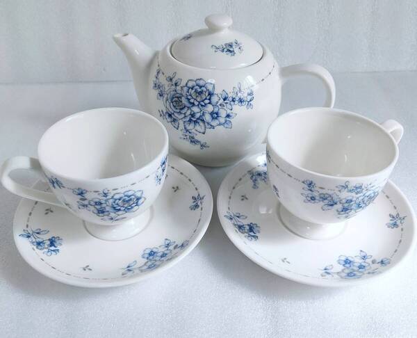 ★未使用&箱あり★昭和レトロ 三郷陶器★ペアティータイムセット★カップ&ソーサー★2客セット★ヴィンテージ 日本製 Sango★送料無料★