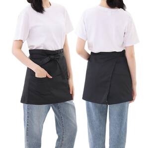 【人気商品】男女兼用 喫茶店 レストラン 店員 シェフ サロン 防汚 防油 おしゃれ お尻が隠れる 幅広 メンズ 前掛け レディー