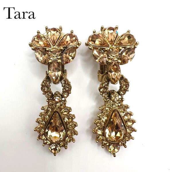 Tara ビジュー ヴィンテージ イヤリング アンティークゴールド コスチュームジュエリー レディース アクセサリー 送料無料