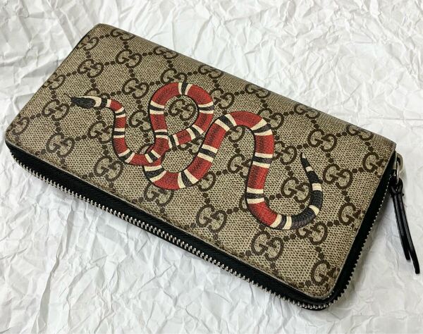 GUCCI グッチ ラウンドファスナー 長財布 451273 キングスネーク
