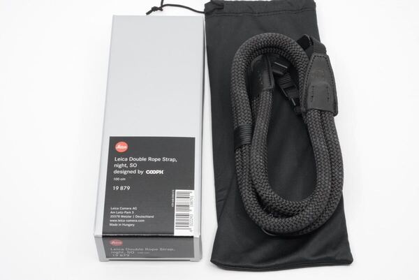 希少 未使用品 Leica Double Rope strap night COOPH 100cm ライカ ダブルロープストラップ 19879 カメラストラップ