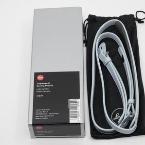 希少 生産終了 未使用品 Carrying strap Q2 leather light blue ライカQ2 レザーストラップ 19579 レザーライトブルー カメラストラップ Q3