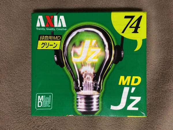 【 送料無料です!!・今となっては希少な日本製の未開封品です!】★AXIA アクシア◇録音用MD ミニディスク J'z 74分◇グリーン★