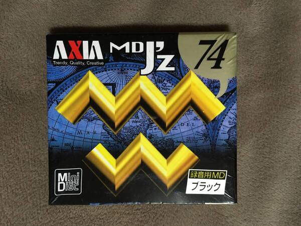 【 送料無料です!!・今となっては希少な日本製の未開封品です!】★AXIA アクシア◇録音用MD ミニディスク J'z 74分◇ブラック★