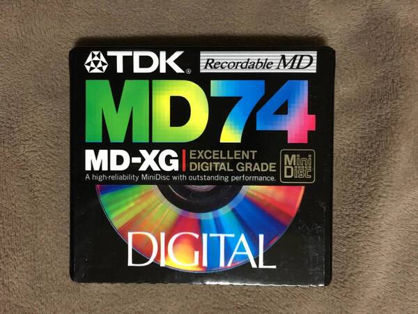 【 送料無料!!・今となっては希少な初期販売の未開封商品です!! 】★TDK 驚異のオプティカルサウンド◇録音用ミニディスク・MD-XG 74★