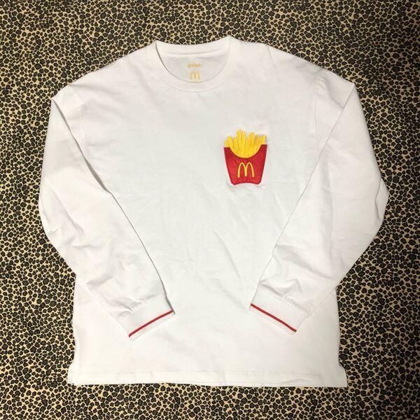 美品 グラニフ × マクドナルド コラボ 長袖 Tシャツ ロンT 白 Lサイズ ポテト graniph McDonald