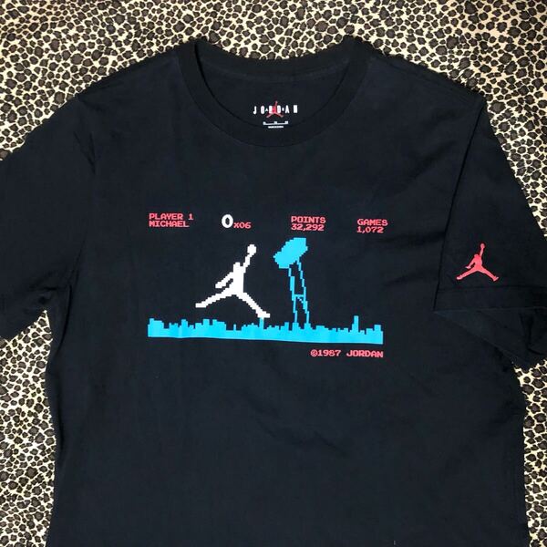 Air Jordan Jumpman Pixel Nike T-Shirt XL ナイキ エアジョーダン マイケルジョーダン コラボ Tシャツ 黒 ジャンプマン ピクセル レトロ