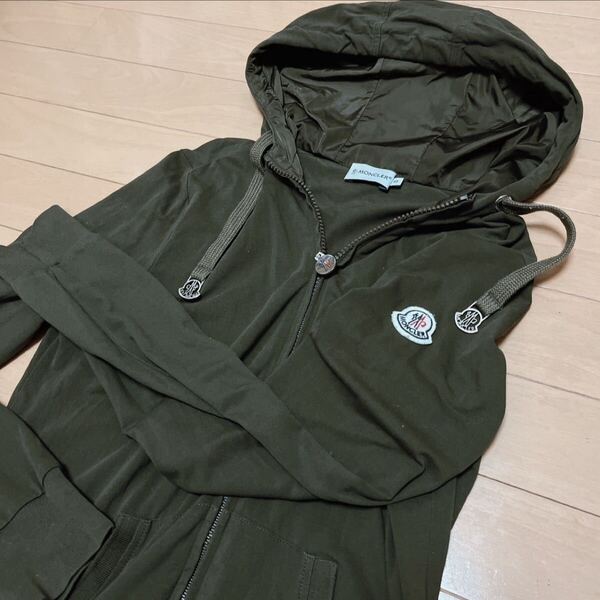 モンクレール MONCLER ジップパーカー レディースS カーキ