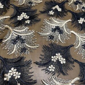 ◆花の刺繍♪化繊単衣道中着◆ 上質生地 裄67 訳あり オーガンジー