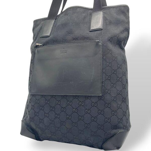 GUCCI グッチ トートバッグ GGキャンバス ブラック 黒 A4