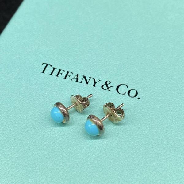 Tiffany & Co. ティファニー ターコイズ ストーン ピアス シルバー
