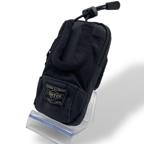 PORTER ポーター ミニポーチ ドライブポーチ キャンバス レザー 黒
