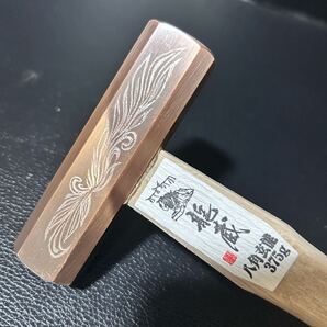 角利 龍蔵 ブロンズ八角玄能 375g ハンドメイド 彫刻 大工道具