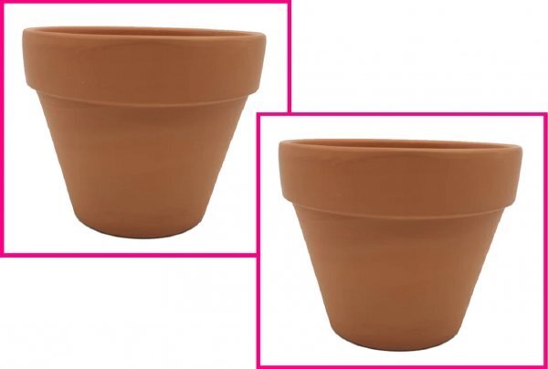 【送料無料:素焼き:植木 鉢:2個】★シンプルな「鉢」:5号:径15x高さ12.5cm★深型 植木鉢 丸鉢:観葉植物:園芸:ガーデニング:花:プランター