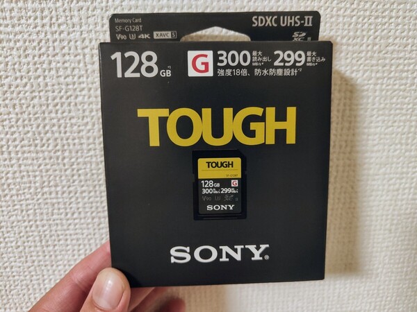 SONY TOUGH 128GB SF-G128T SDXC UHS-Ⅱ 読み出し300MB/s 書き込み299MB/s V90 Class10 ソニー タフ メモリーカード