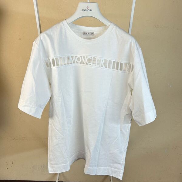 【美品】MONCLER モンクレール半袖Tシャツ白S