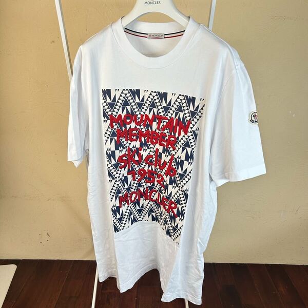 【極美品】【新作】MONCLER モンクレール刺繍半袖Tシャツ白L