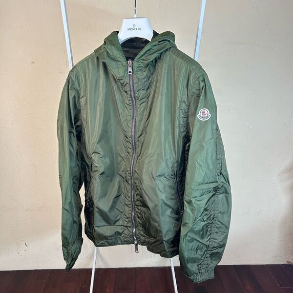 【破格最安値】 MONCLER モンクレールリバーシブルナイロンパーカーカーキ1