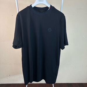 【美品新作】MONCLER モンクレールラバーワッペントリコロール半袖Tシャツ黒S