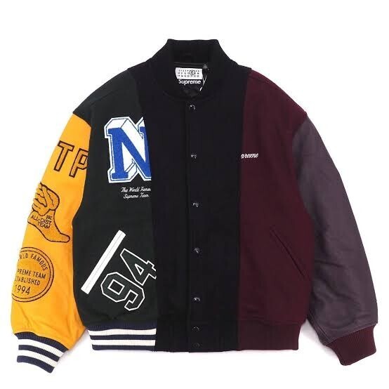 Supreme x MM6 Maison Margiela Split Varsity Jacket マルジェラ サイズL 新品未使用