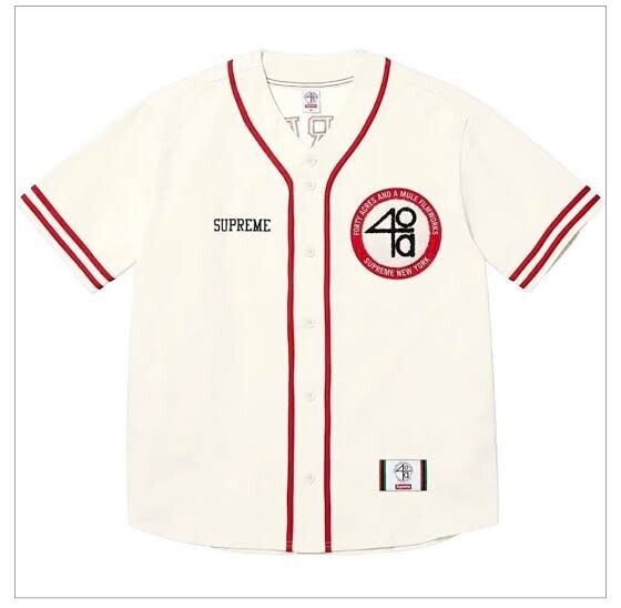 Supreme x 40 Acres Twill Baseball JerseyサイズL 新品未使用