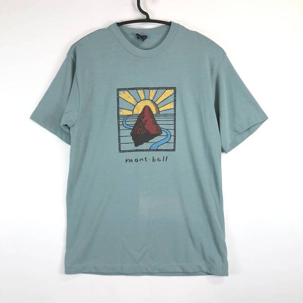 90s 日本製 モンベル Mont-bell 半袖Tシャツ ウィックロン Sサイズ メンズ シングルステッチ