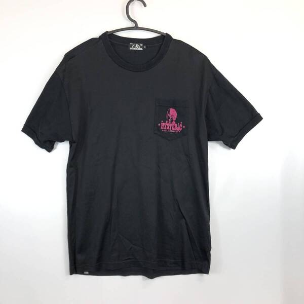 HYSTERIC GLAMOUR ヒステリックグラマー 半袖ポケットTシャツ ブラック Sサイズ 日本製 オリゾンティ 02172CT25