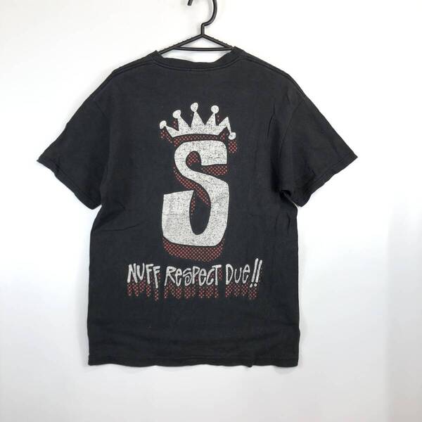 Stussy ステューシー Nuff Respect Due 半袖Tシャツ ブラック Mサイズ メキシコ製