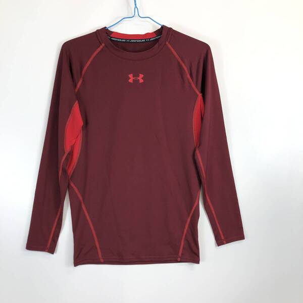 UNDER ARMOUR アンダーアーマー 長袖インナーシャツ ワインレッド Lサイズ MCM8493