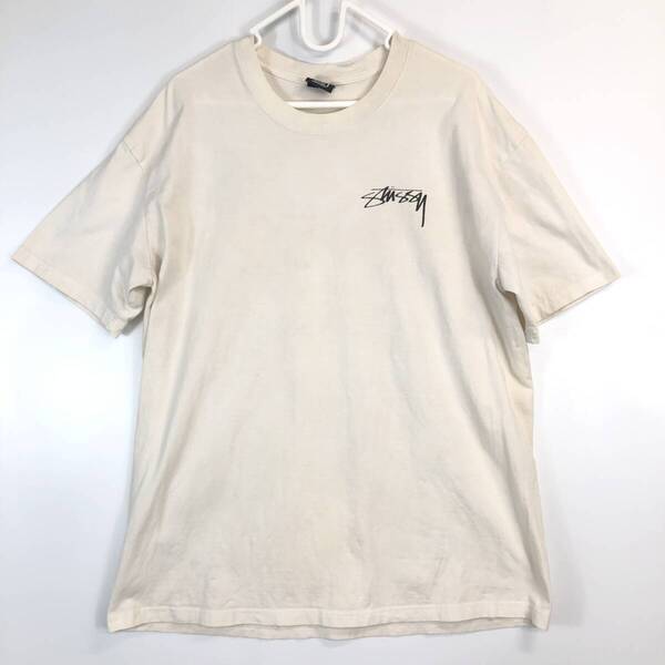 メキシコ製 STUSSY 半袖Tシャツ XLサイズ アイボリー系 ステューシー