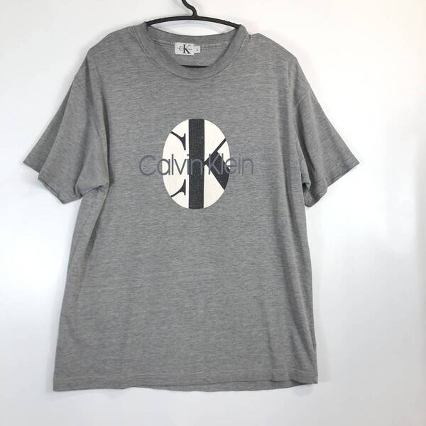 90s USA製 Calvin Klein カルバンクライン 半袖Tシャツ グレー Lサイズ