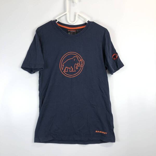 マムート MAMMUT 半袖Tシャツ ネイビー オレンジ Mサイズ 1041-02070