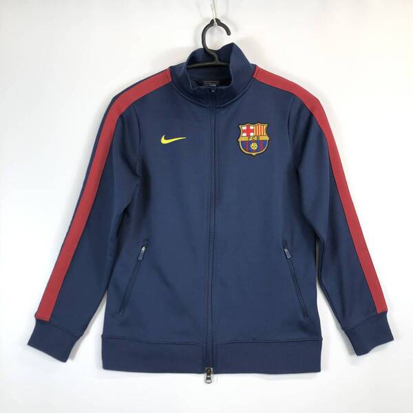 ナイキ NIKE FCバルセロナ トラックジャケット ジャージ ネイビー ボーイズ Lサイズ 596558