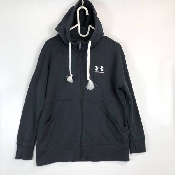 UNDER ARMOUR アンダーアーマー ジップパーカー ブラック レディースMサイズ 1356400
