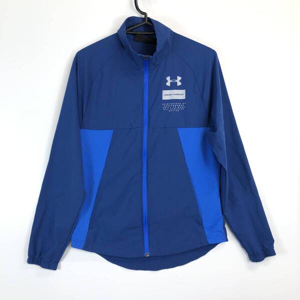 UNDER ARMOUR ナイロンジャケット ブルー Sサイズ 1353569 UAサマーウーブン フルジップ